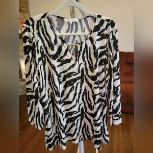 Elegant Zebra Pattern Blouse